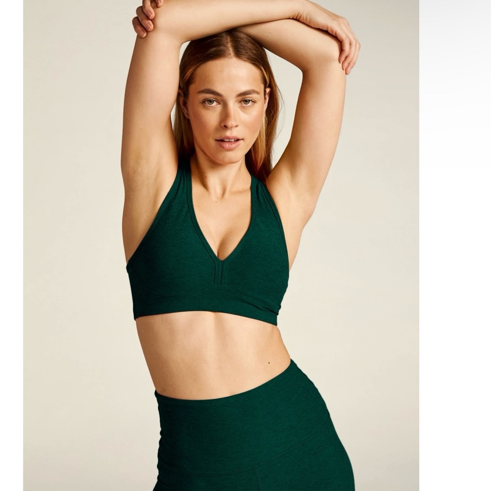 Beyond Yoga Deep Green workout set